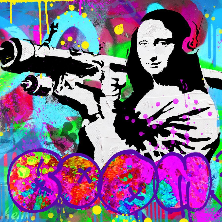 Mona Lisa Bazooka Banksy Wall Art