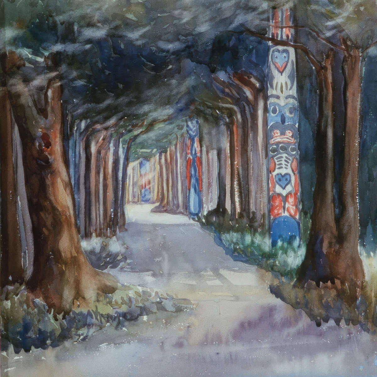 Emily Carr popular - Kispiox Village - Group of Seven, Giclee Canvas