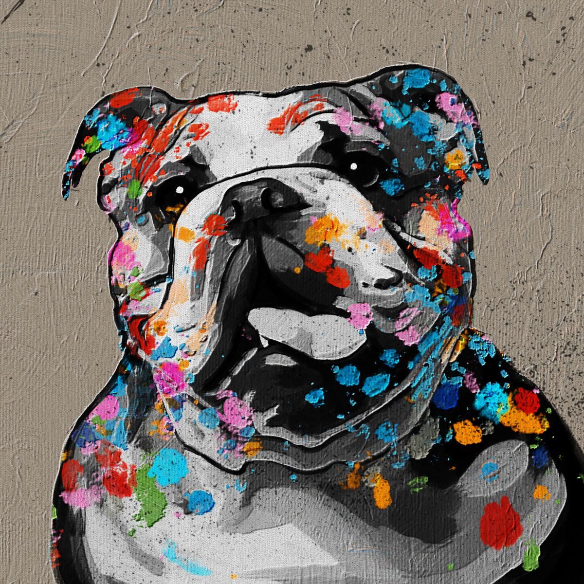 Bulldog Style 2' Poster, Picture, Metal Print, Paint By