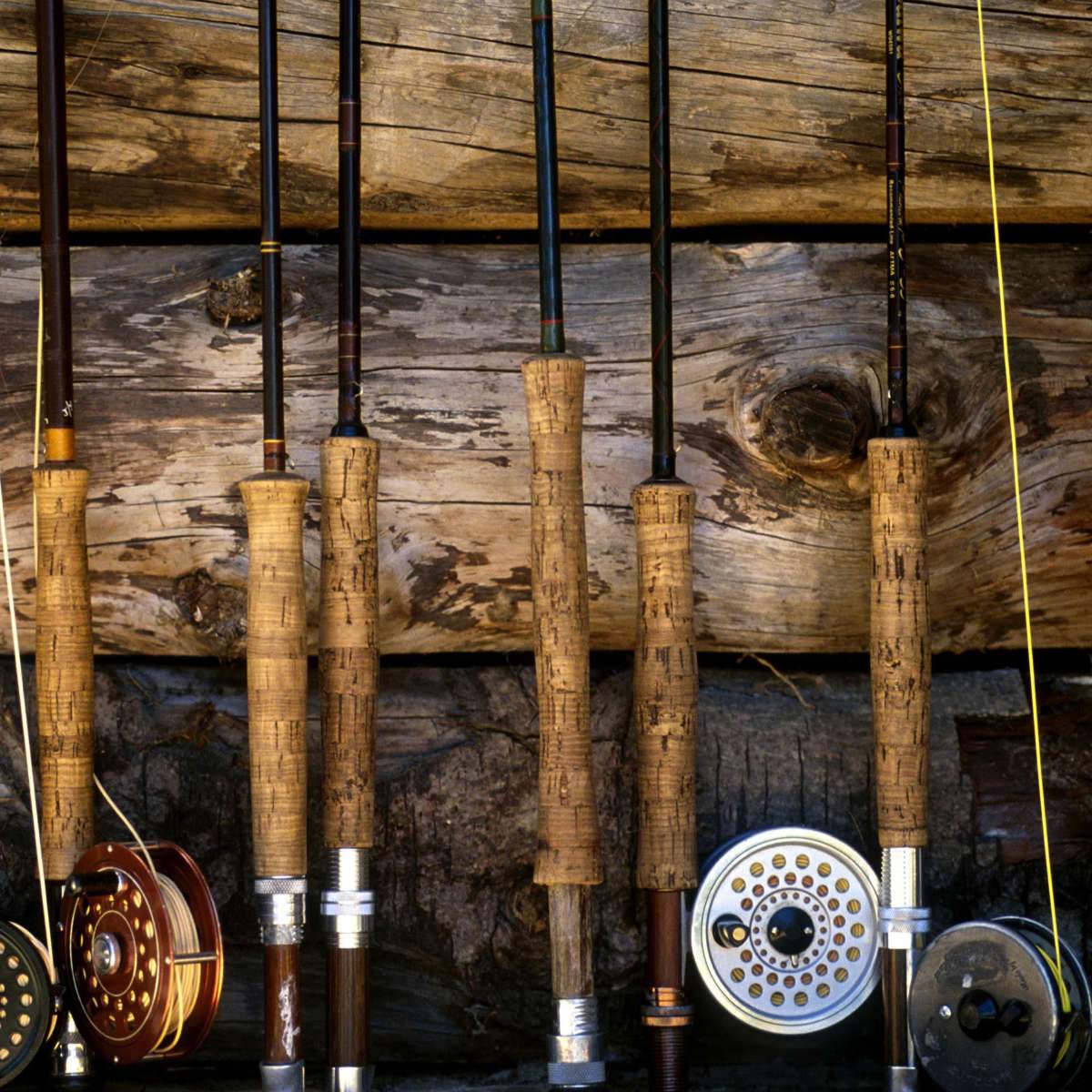 Big Game Fishing Reels & Rods' Stretched Canvas Print