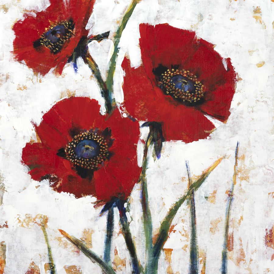 red flower wall art