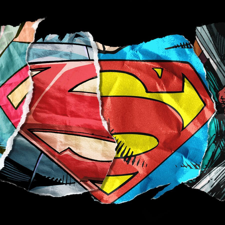 pop art superman logo
