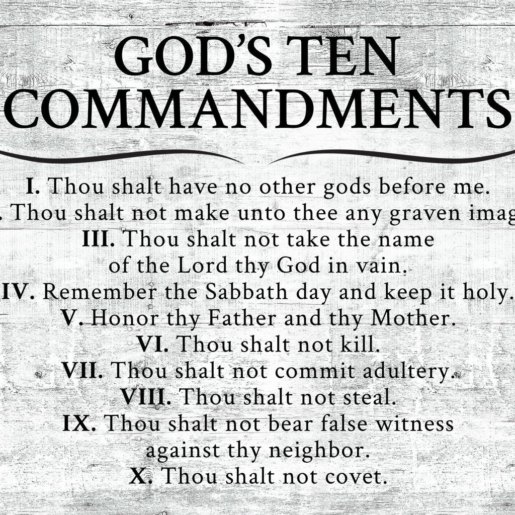 Ten Commandments Wall Art | Prints, Framed Prints And Multi Panel Art