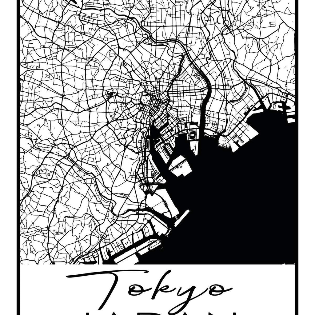 Tokyo Map Wall Art | Prints, Framed Prints And Multi Panel Art