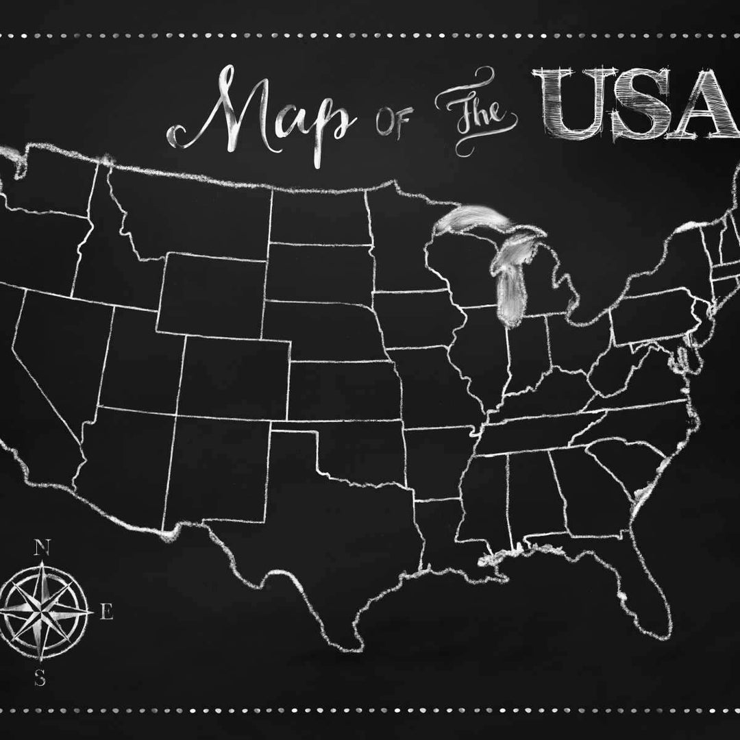 Retro Usa Map Wall Art Canvas Prints Art Prints And Framed Canvas 2540