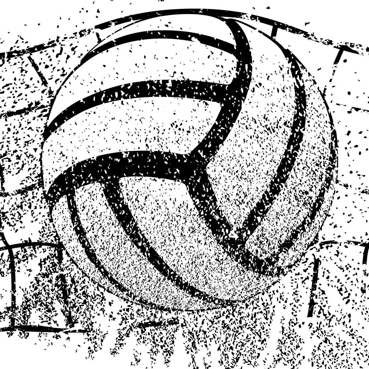 cool volleyball drawings