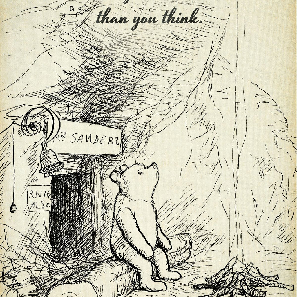 classic winnie the pooh black and white quotes