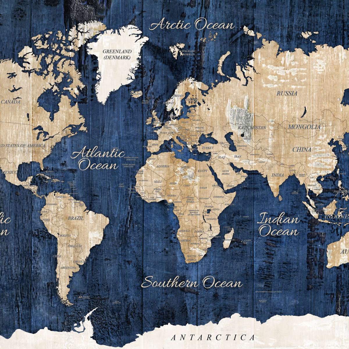 world map paintings